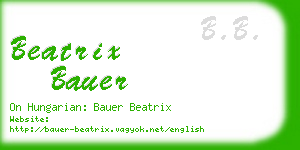 beatrix bauer business card